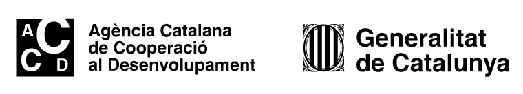 Logotips de l’Agència Catalana de Cooperació al Desenvolupament i de la Generalitat de Catalunya, que representen el suport institucional a la cooperació internacional, la justícia social i les iniciatives de desenvolupament sostenible.